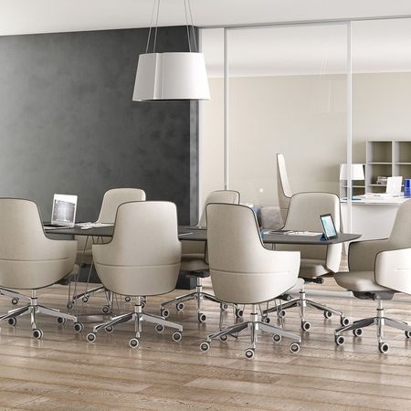 Konferenztisch Anlage mit Konferenzstühlen LE